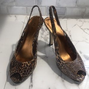 “Anne Klein” Animal Print Heels